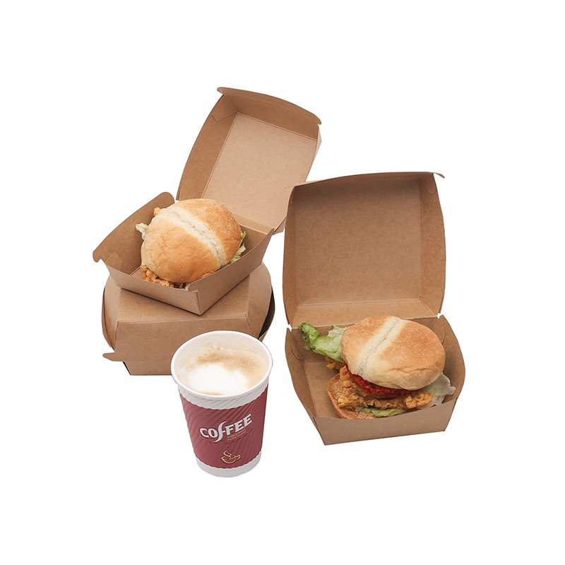 Kierrätettävä biohajoava paperi Burger Box