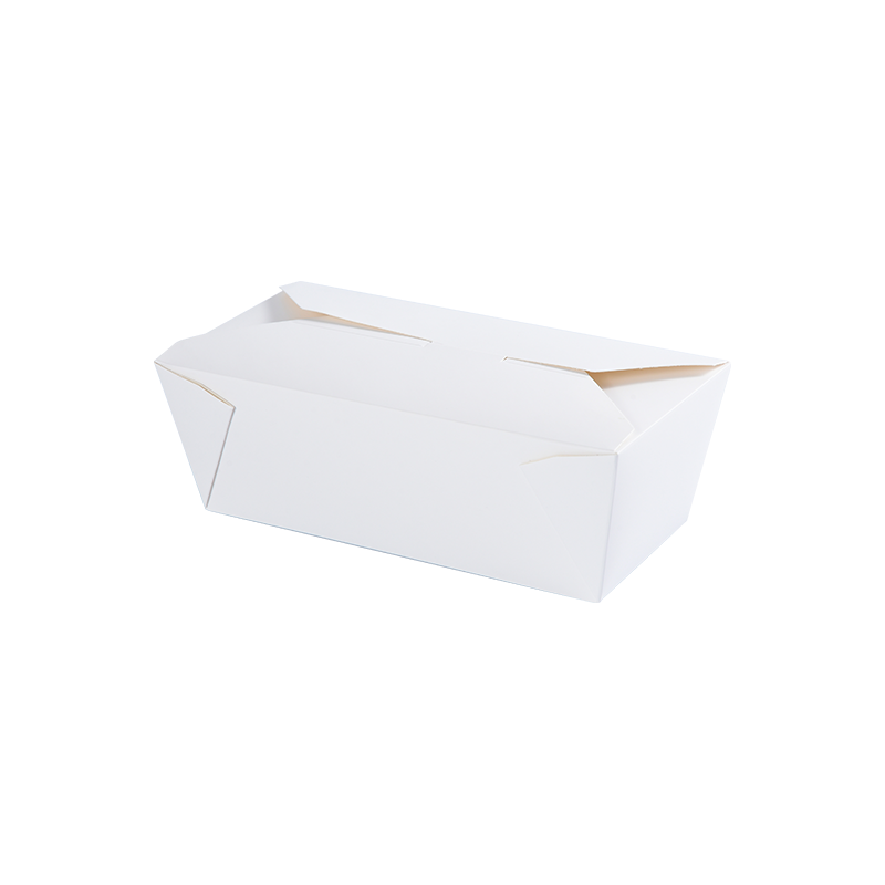 Valkoinen/painettu PE/PLA-paperi, Take-out Box -ruokapakkaus